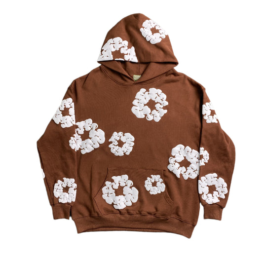 DENIM Tears Cotton Wreath Hoodie - Brown Unisex Streetwear Limited Edition