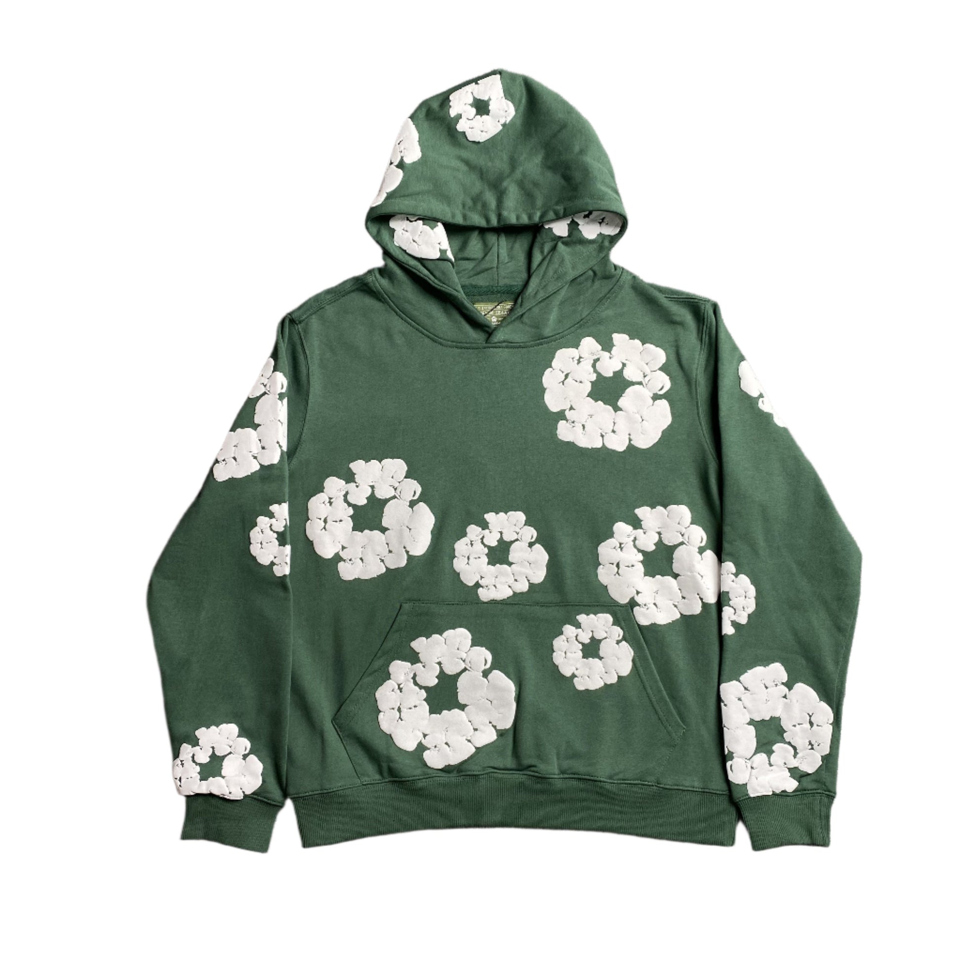 DENIM Tears Cotton Wreath Hoodie - Green Unisex Streetwear Limited Edition - The Denim Tears Cotton Wreath Hoodie Green Replica combines timeless style with unbeatable comfort, offering