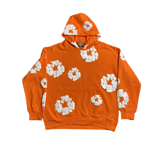 DENIM Tears Cotton Wreath Hoodie - Orange Unisex Streetwear Limited Edition