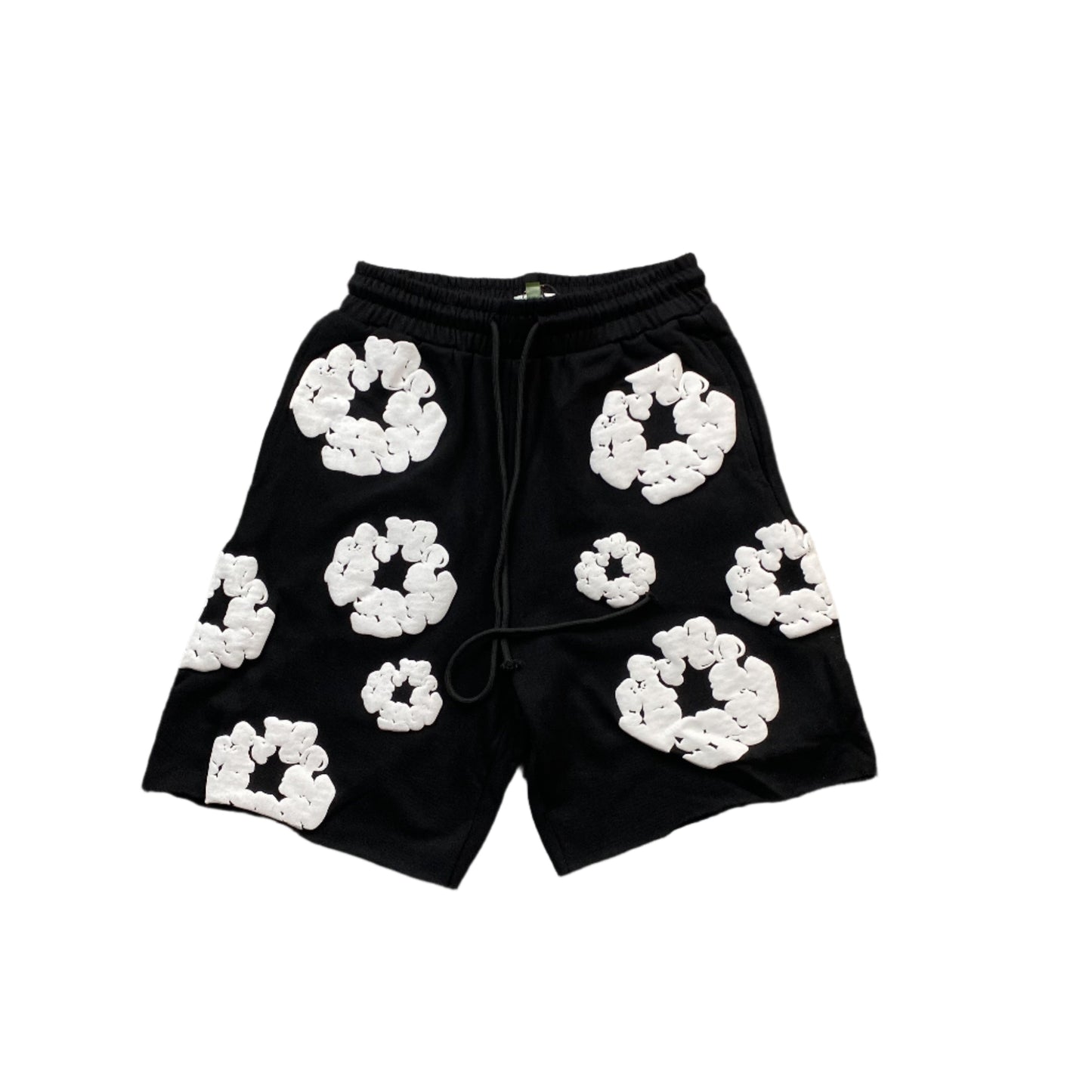 DENIM Tears Cotton Wreath Shorts - Black Unisex Streetwear Limited Edition - The DENIM TEARS COTTON WREATH SHORTS BLACK - REPLICA are a timeless and versatile addition