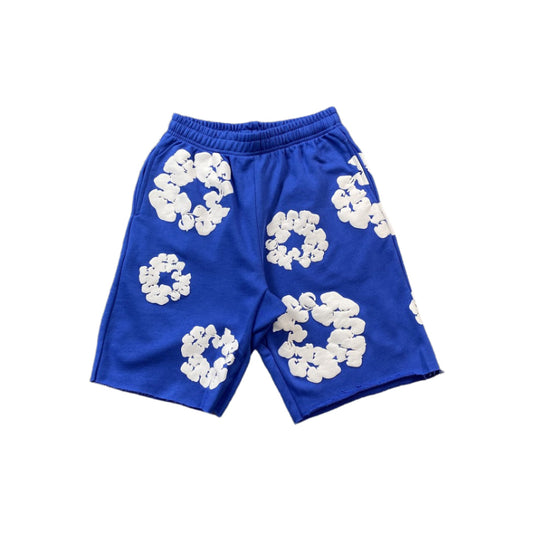 DENIM Tears Cotton Wreath Shorts Deep - Blue Unisex Streetwear Limited Edition
