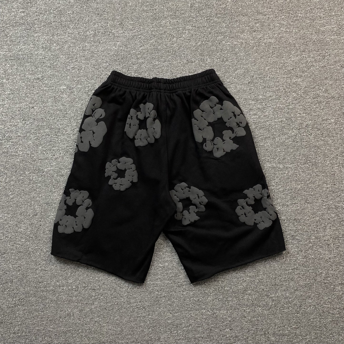 DENIM Tears Cotton Wreath Shorts Monochrome - Black Unisex Streetwear Limited Edition - The DENIM TEARS COTTON WREATH SHORTS MONOCHROME BLACK - REPLICA bring cultural significance and bold
