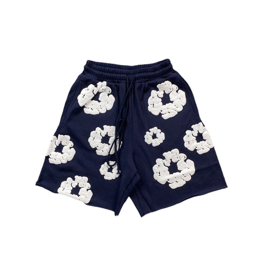 DENIM Tears Cotton Wreath Shorts - Navy Unisex Streetwear Limited Edition - The DENIM TEARS COTTON WREATH SHORTS NAVY - REPLICA blend timeless style with cultural significance,