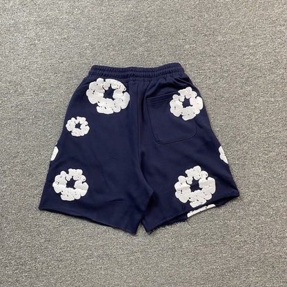 DENIM Tears Cotton Wreath Shorts - Navy Unisex Streetwear Limited Edition - The DENIM TEARS COTTON WREATH SHORTS NAVY - REPLICA blend timeless style with cultural significance,