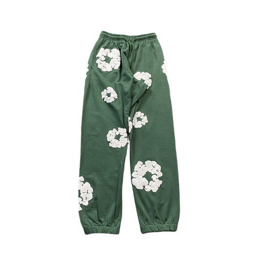 DENIM Tears Cotton Wreath Sweatpants - Green Unisex Streetwear Limited Edition - The Denim Tears Cotton Wreath Sweatpants Grey Replica deliver the perfect balance of comfort and