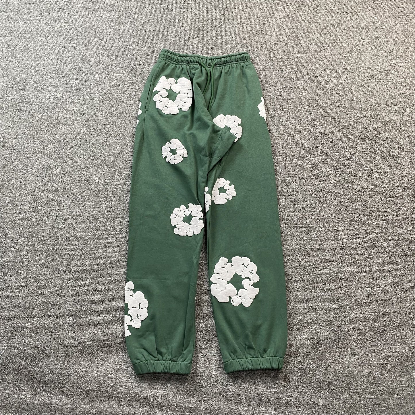 DENIM Tears Cotton Wreath Sweatpants - Green Unisex Streetwear Limited Edition - The Denim Tears Cotton Wreath Sweatpants Grey Replica deliver the perfect balance of comfort and
