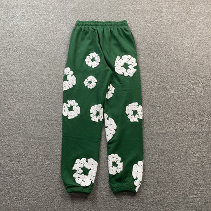 DENIM Tears Cotton Wreath Sweatpants Dark - Green Unisex Streetwear Limited Edition - The Denim Tears Cotton Wreath Sweatpants Grey Replica deliver the perfect balance of comfort and
