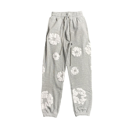 DENIM Tears Cotton Wreath Sweatpants - Grey Unisex Streetwear Limited Edition - The Denim Tears Cotton Wreath Sweatpants Grey Replica deliver the perfect balance of comfort and
