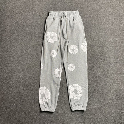 DENIM Tears Cotton Wreath Sweatpants - Grey Unisex Streetwear Limited Edition - The Denim Tears Cotton Wreath Sweatpants Grey Replica deliver the perfect balance of comfort and