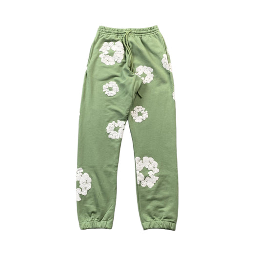 DENIM Tears Cotton Wreath Sweatpants Light - Green Unisex Streetwear Limited Edition