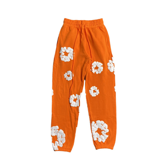 DENIM Tears Cotton Wreath Sweatpants - Orange Unisex Streetwear Limited Edition