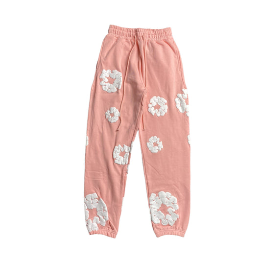DENIM Tears Cotton Wreath Sweatpants Peach - White Unisex Streetwear Limited Edition
