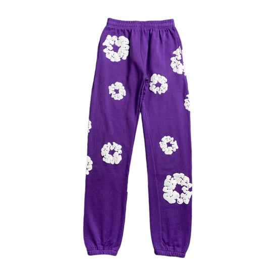 DENIM Tears Cotton Wreath Sweatpants - Purple Unisex Streetwear Limited Edition