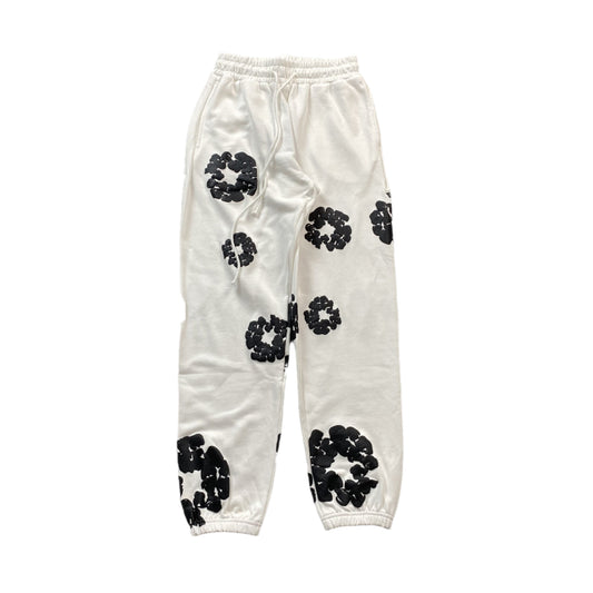 DENIM Tears Cotton Wreath Sweatpants - White Unisex Streetwear Limited Edition
