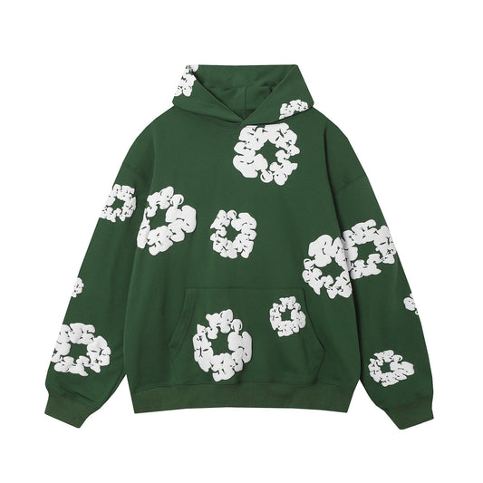 DENIM Tears Cotton Wreath Hoodie Dark - Green Unisex Streetwear Limited Edition - The Denim Tears Cotton Wreath Hoodie Green Replica combines timeless style with unbeatable comfort, offering