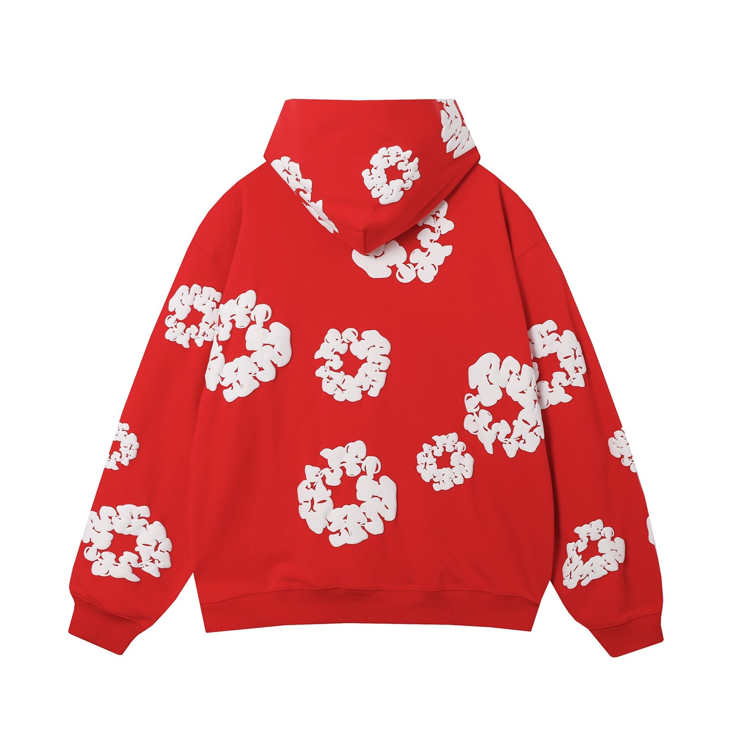 DENIM Tears Cotton Wreath Hoodie - Red Unisex Streetwear Limited Edition - The Denim Tears Cotton Wreath Hoodie Red Replica combines timeless style with unbeatable comfort, offering
