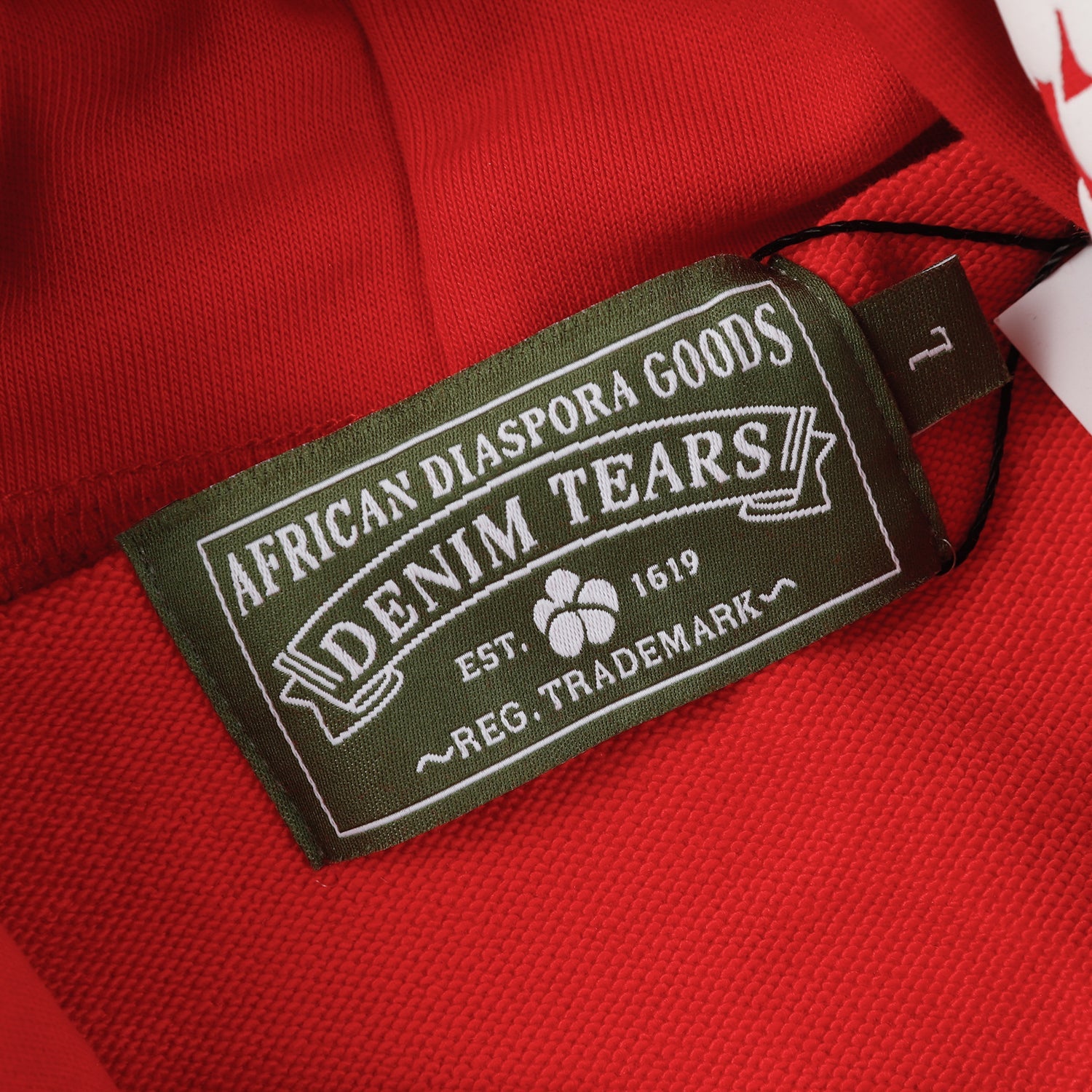 DENIM Tears Cotton Wreath Hoodie - Red Unisex Streetwear Limited Edition - The Denim Tears Cotton Wreath Hoodie Red Replica combines timeless style with unbeatable comfort, offering