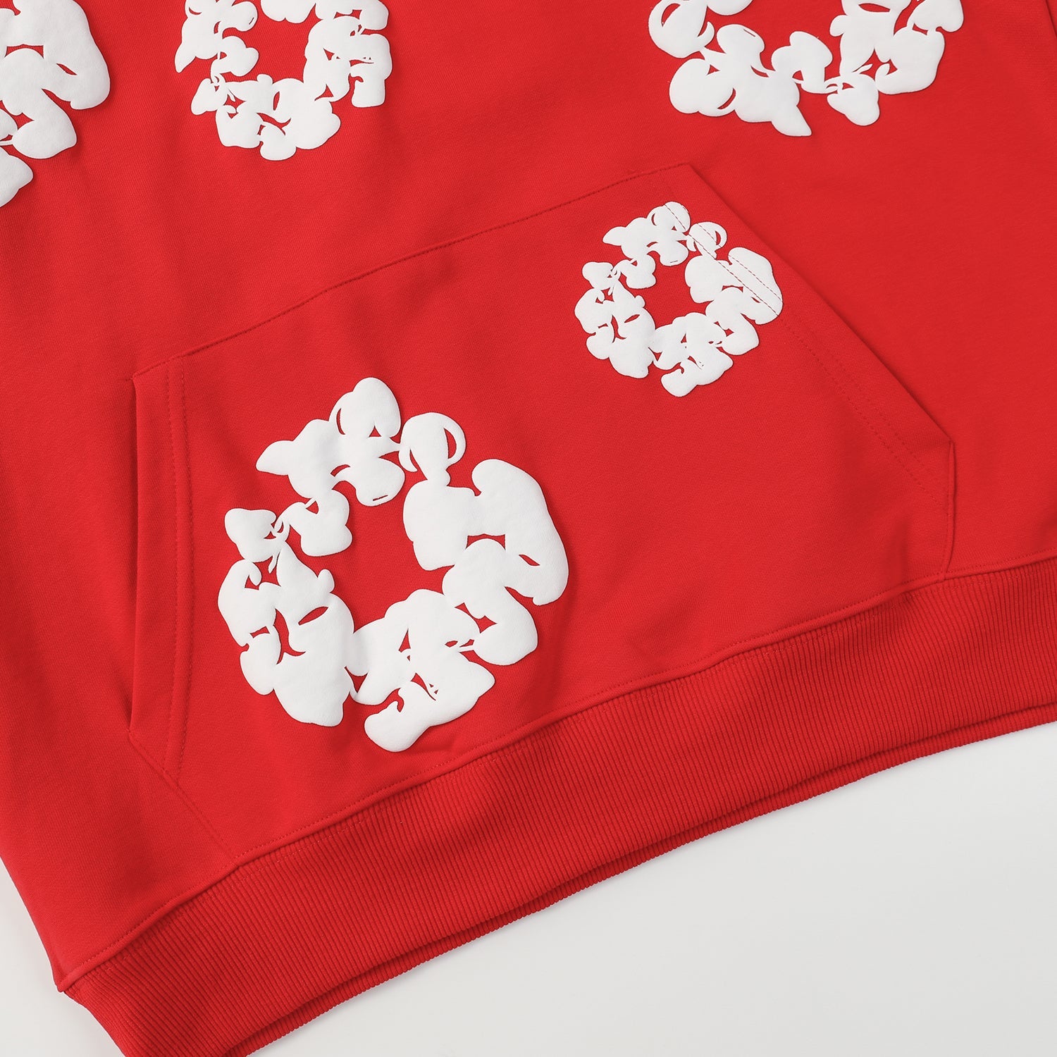 DENIM Tears Cotton Wreath Hoodie - Red Unisex Streetwear Limited Edition - The Denim Tears Cotton Wreath Hoodie Red Replica combines timeless style with unbeatable comfort, offering