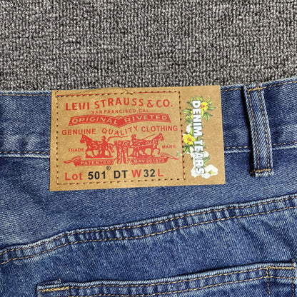 DENIM TEARS x LEVI'S COTTON WREATH JEANS AZULES