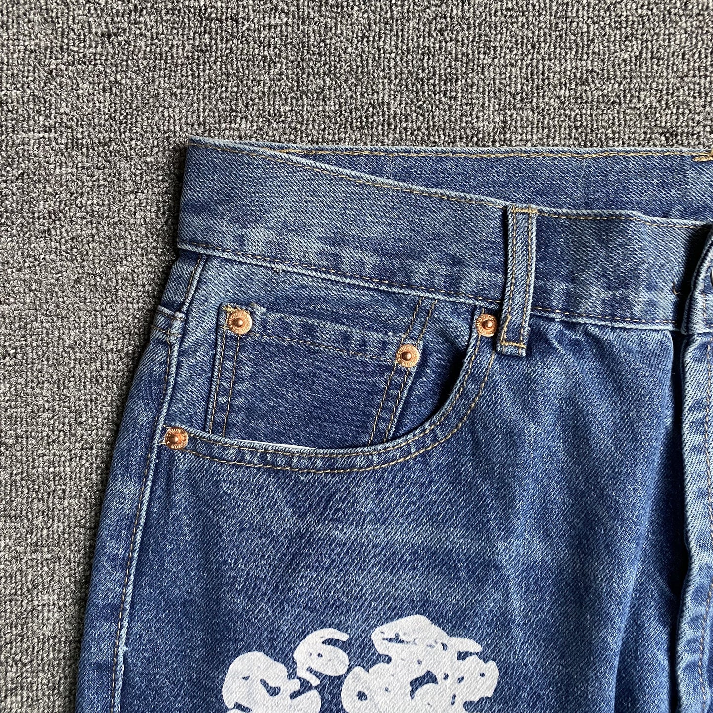 DENIM TEARS x LEVI'S COTTON WREATH JEANS AZULES