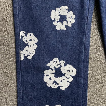 DENIM TEARS x LEVI'S COTTON WREATH JEANS AZUL OSCURO