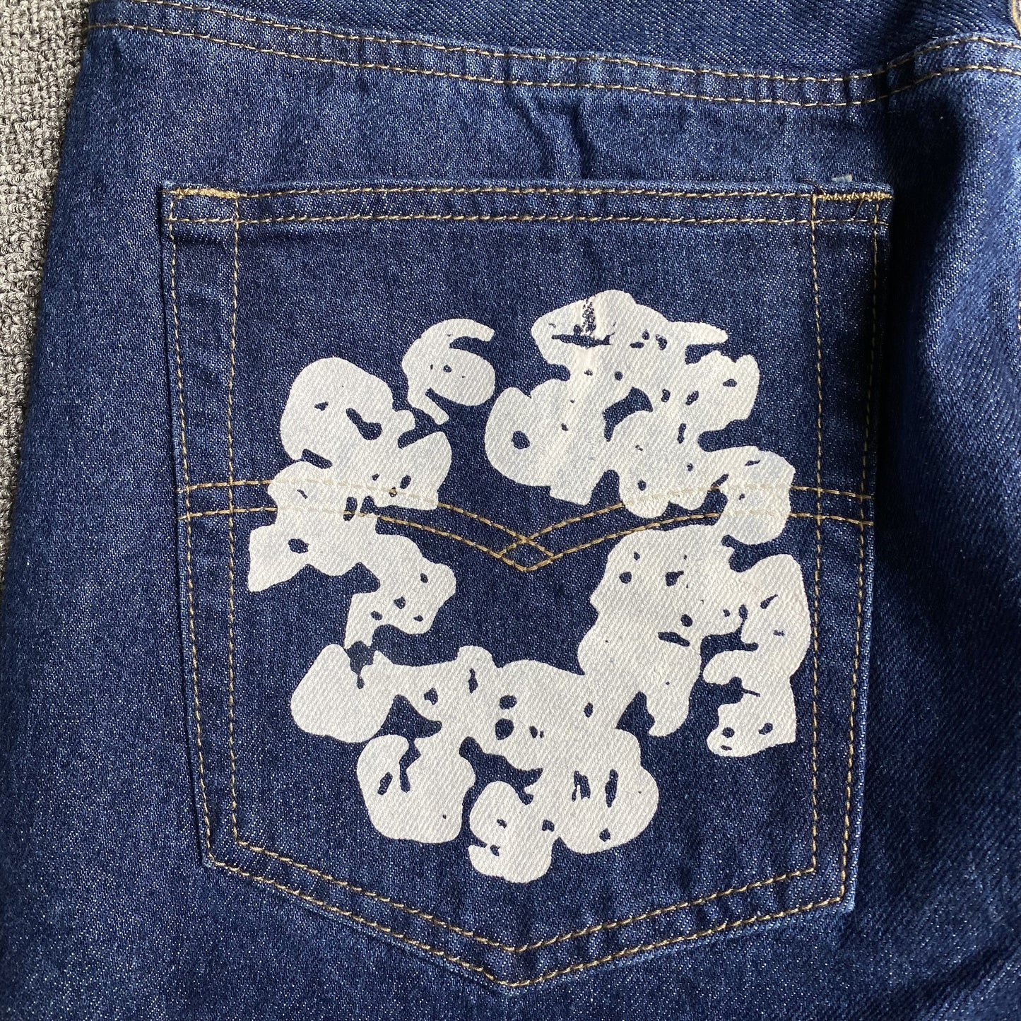 DENIM TEARS x LEVI'S COTTON WREATH JEANS AZUL OSCURO