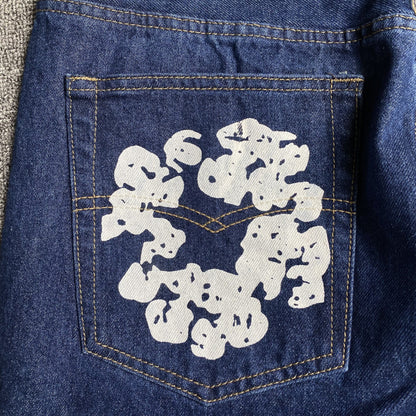 DENIM TEARS x LEVI'S COTTON WREATH JEANS AZUL OSCURO
