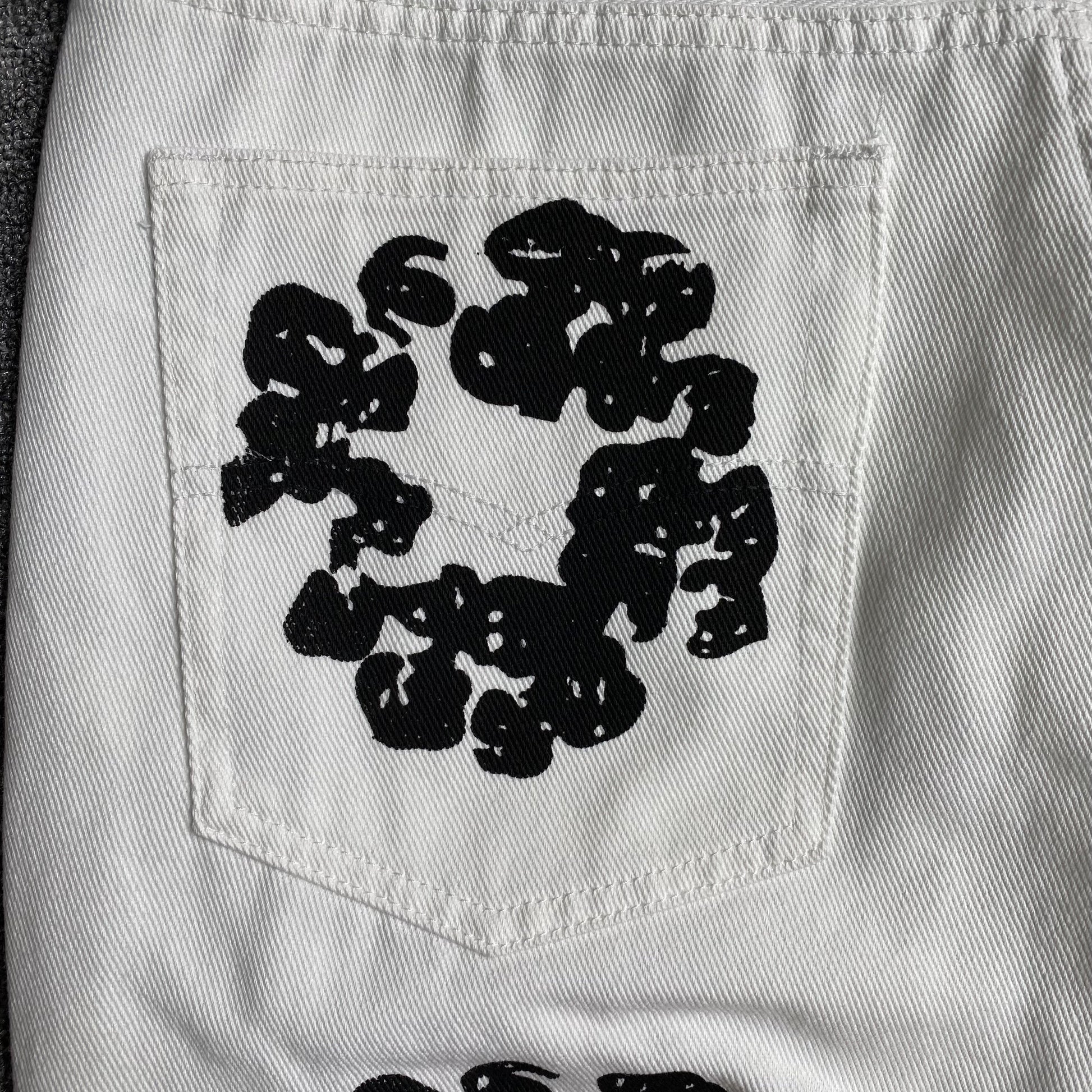 DENIM Tears - Levi's Cotton Wreath Jeans - White Unisex Streetwear Limited Edition - The Denim Tears x Levi's Cotton Wreath Jeans White Replica bring together iconic design and