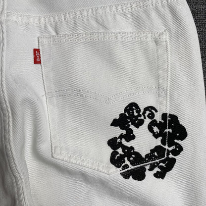 JEANS DENIM TEARS x LEVI'S COTTON WREATH BLANCOS