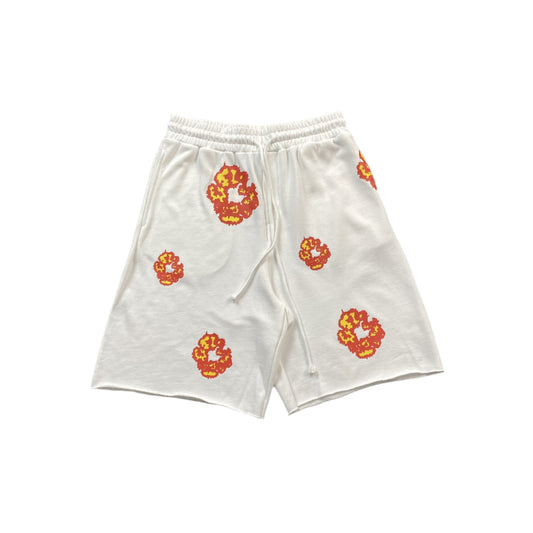 DENIM Tears - Offset Cotton Wreath Shorts - White Unisex Streetwear Limited Edition