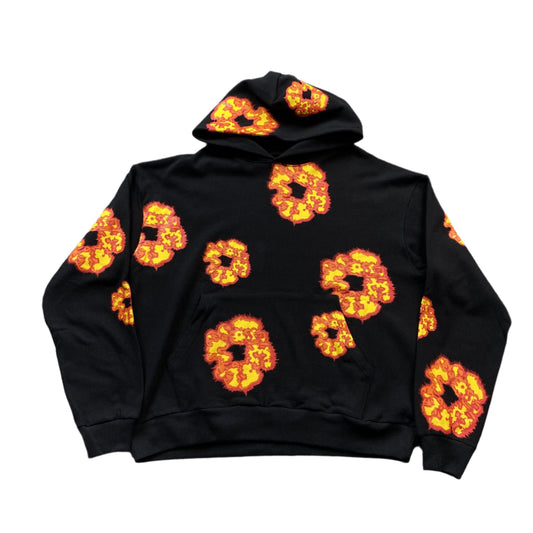 DENIM Tears - Offset Wreath Hoodie - Black Unisex Streetwear Limited Edition - The Denim Tears x Offset Wreath Hoodie Black Replica combines timeless style with unbeatable comfort,