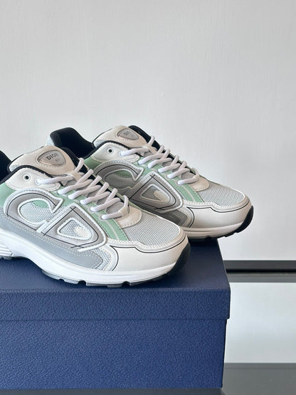 DIOR B30 Celadon Grey Sneakers - White Unisex Streetwear Limited Edition - The DIOR B30 CELADON GREY WHITE - REPLICA is a perfect fusion of luxury, performance,