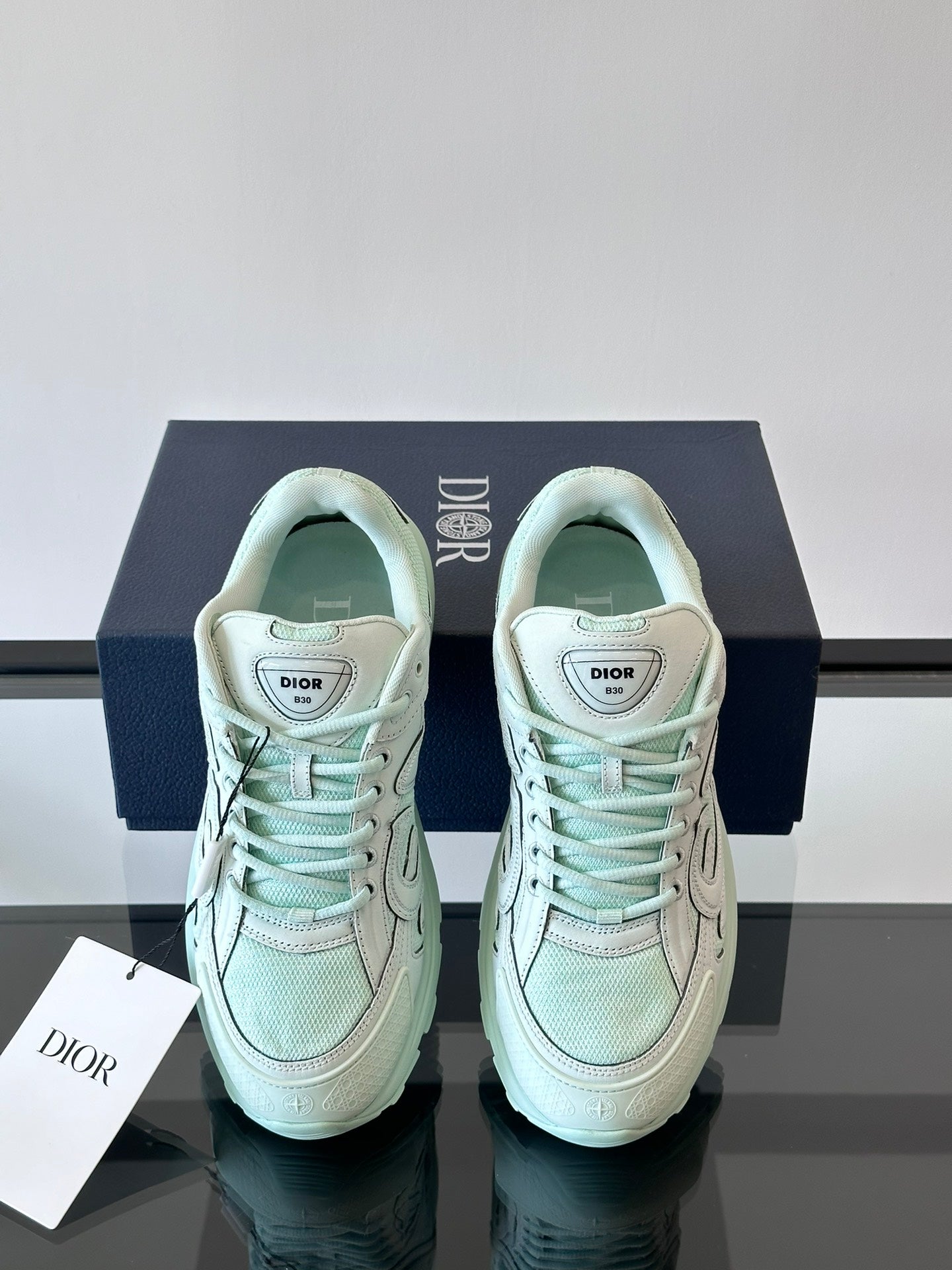 DIOR B30 Light Sneakers - Green Unisex Streetwear Limited Edition - The DIOR B30 LIGHT GREEN - REPLICA is the perfect fusion of luxury fashion and