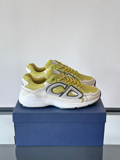 DIOR B30 - Yellow Unisex Streetwear Limited Edition - The DIOR B30 YELLOW - REPLICA is a bold statement sneaker that blends luxury fashion