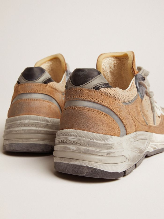 Dad-star Sneakers In Tobacco-colored Mesh And Suede With White Leather Star And Leather Heel - Black Unisex Streetwear Limited Edition