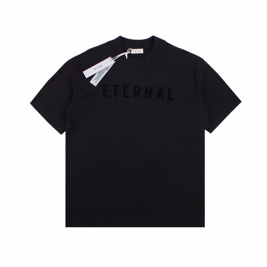 FEAR Of God Eternal T-shirt - Black Unisex Streetwear Limited Edition - The FEAR OF GOD ETERNAL T-SHIRT BLACK - REPLICA captures the essence of minimalist luxury