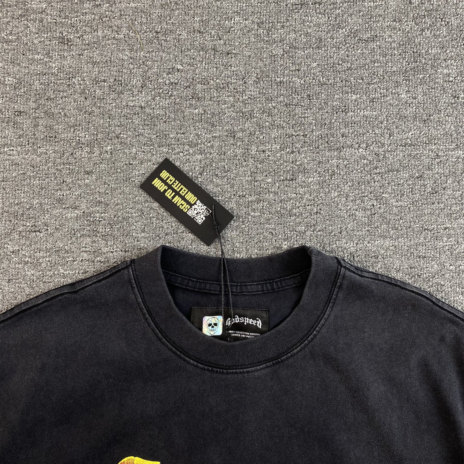 GODSPEED Long Lonely Road T-shirt - Black Unisex Streetwear Limited Edition - The GODSPEED LONG LONELY ROAD T-SHIRT BLACK - REPLICA is a bold fusion of racing