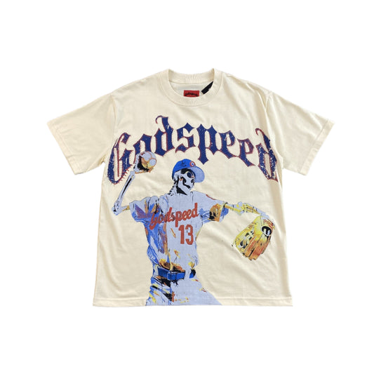 GODSPEED Strike T-shirt Bone - Red Unisex Streetwear Limited Edition
