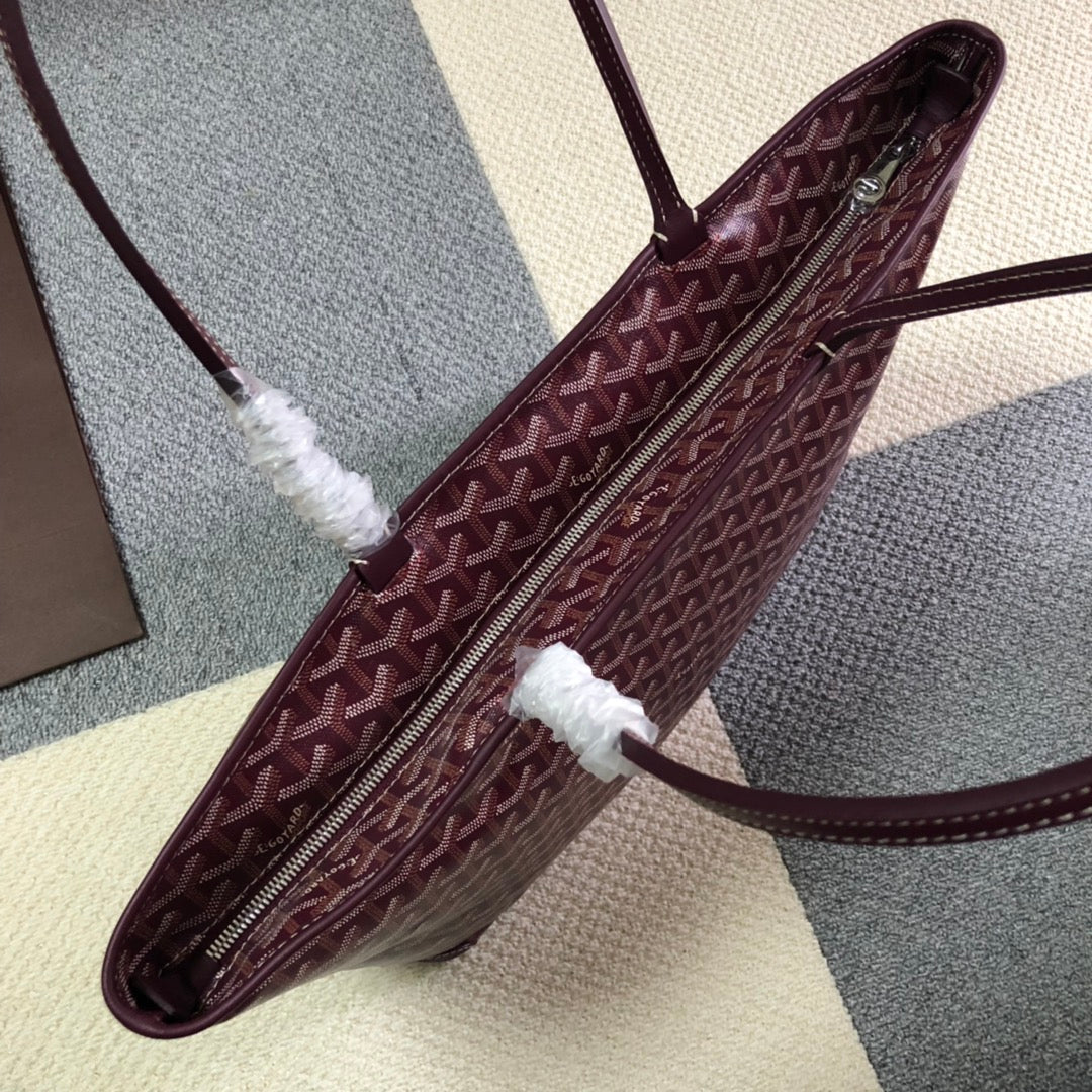 GOYARD ARTOIS PM TOTE BAG BURGUNDY - close up - replica sneakers