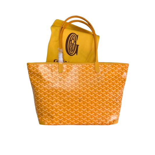 GOYARD Artois Pm Tote Bag - Yellow Unisex Streetwear Limited Edition - The GOYARD ARTOIS PM TOTE BAG YELLOW - REPLICA is a vibrant statement of luxury