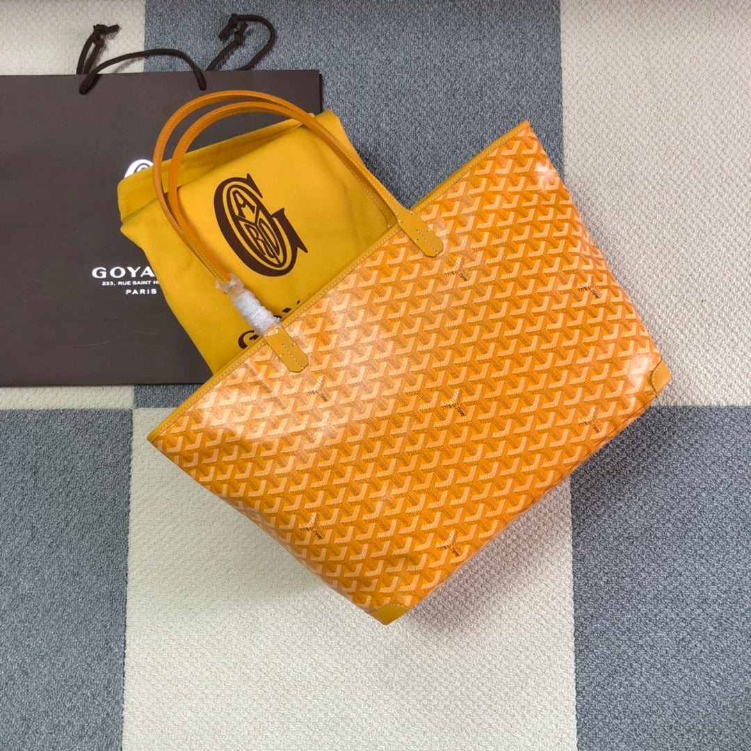 GOYARD ARTOIS PM TOTE BAG YELLOW - front view - replica sneakers