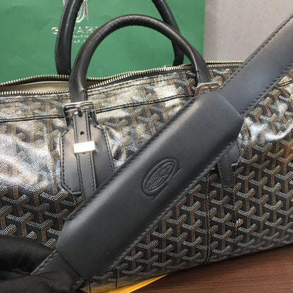 GOYARD BOSTON 50 TRAVEL BAG BLACK - side view - replica sneakers
