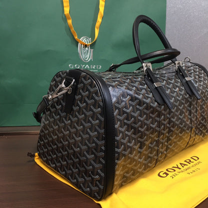 GOYARD BOSTON 50 TRAVEL BAG BLACK - detail - replica sneakers