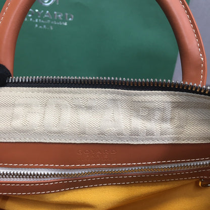 GOYARD BOSTON 50 TRAVEL BAG BLACK & TAN - back view - replica sneakers