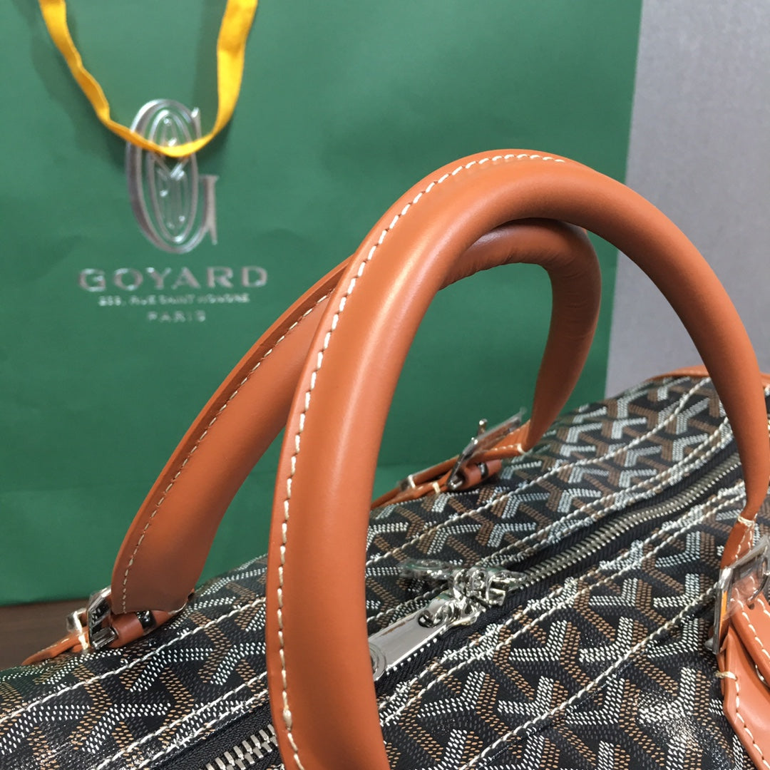 GOYARD BOSTON 50 TRAVEL BAG BLACK & TAN - insole - replica sneakers