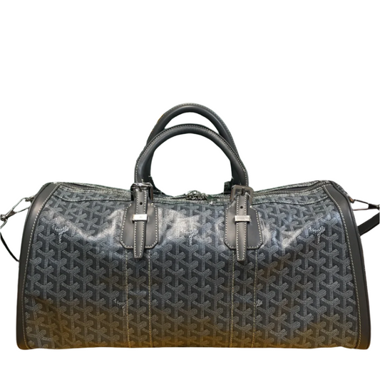 GOYARD Boston 50 Travel Bag - Grey Unisex Streetwear Limited Edition - The GOYARD BOSTON 50 TRAVEL BAG GREY - REPLICA combines timeless sophistication with functional design,