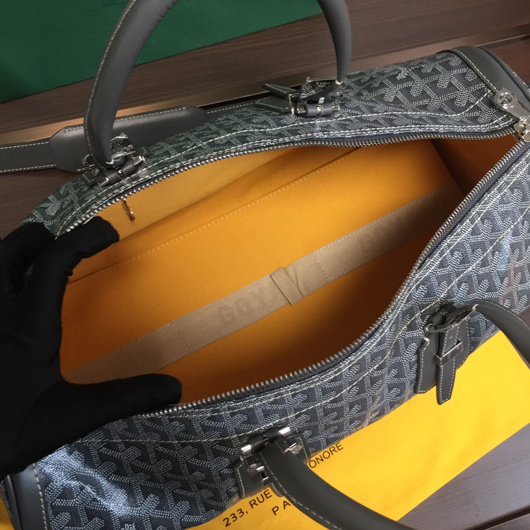 GOYARD BOSTON 50 TRAVEL BAG GREY - side view - replica sneakers