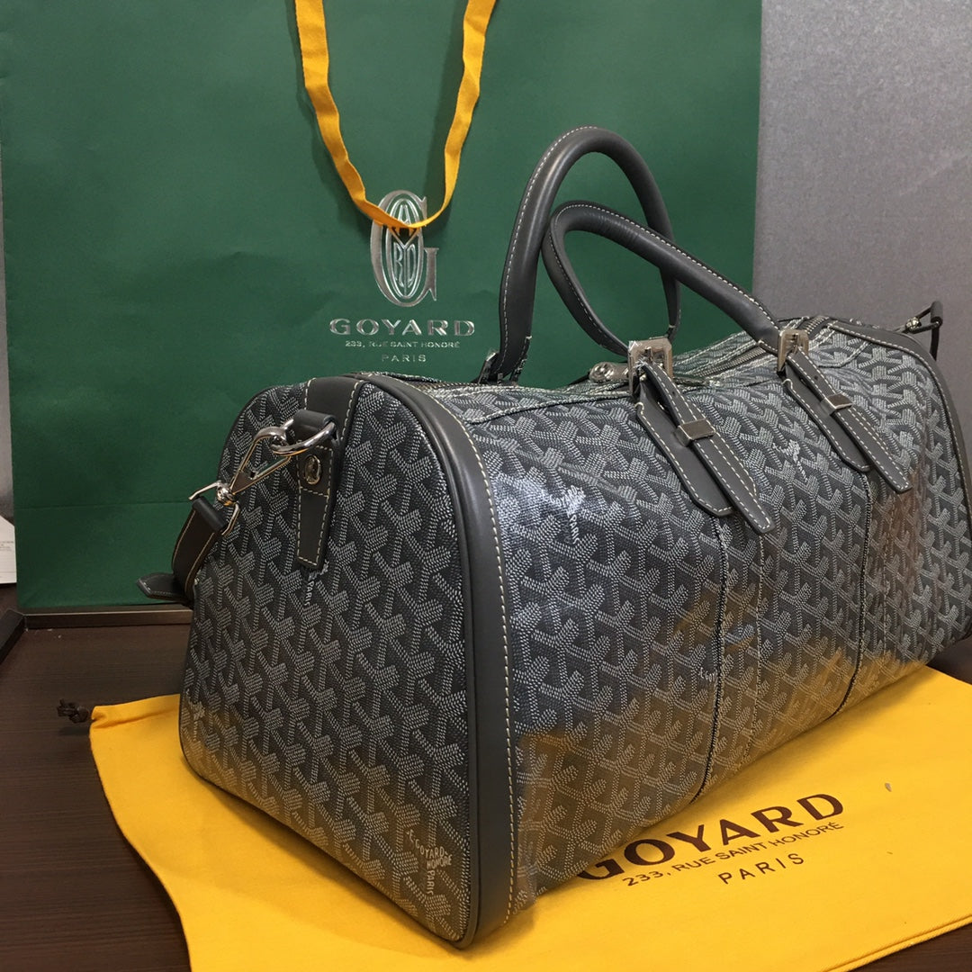 GOYARD BOSTON 50 TRAVEL BAG GREY - back view - replica sneakers