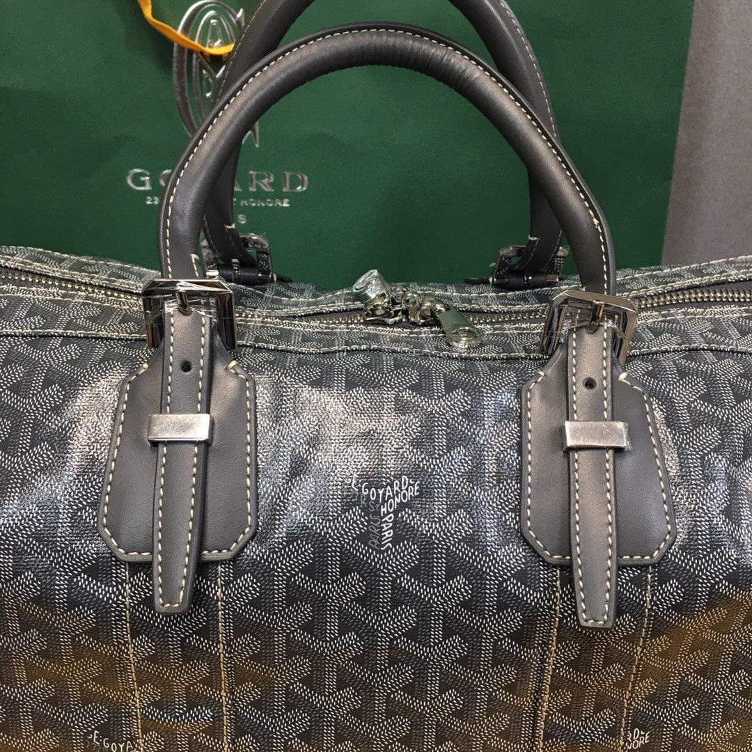 GOYARD BOSTON 50 TRAVEL BAG GREY - close up - replica sneakers