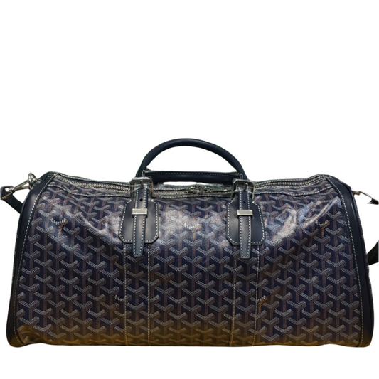 GOYARD Boston 50 Travel Bag - Navy Unisex Streetwear Limited Edition - The GOYARD BOSTON 50 TRAVEL BAG NAVY - REPLICA is a timeless blend of elegance